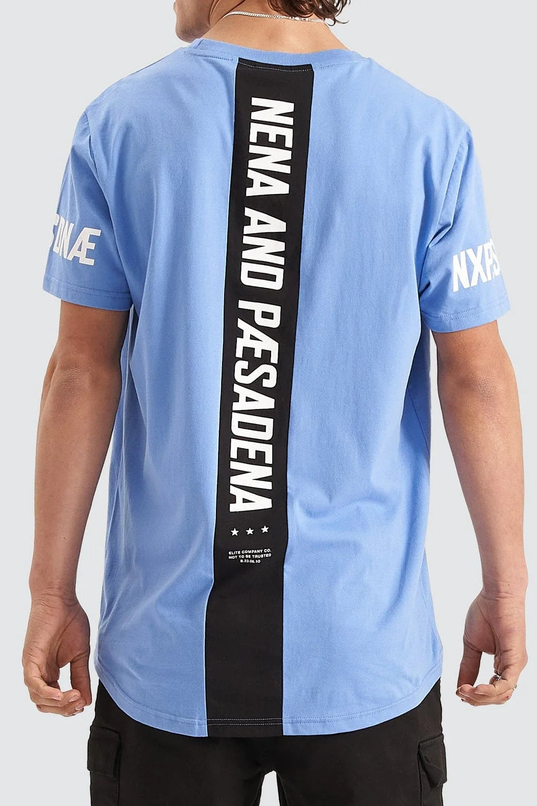 NENA & PASADENA Mens Equaliser Cape Back Tee Shirt - Blue, MENS TEE SHIRTS, NENA PASADENA, Elwood 101