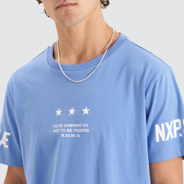 NENA & PASADENA Mens Equaliser Cape Back Tee Shirt - Blue, MENS TEE SHIRTS, NENA PASADENA, Elwood 101