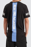 NENA & PASADENA Mens Equaliser Cape Back Tee Shirt - Jet Black, MENS TEE SHIRTS, NENA PASADENA, Elwood 101