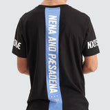 NENA & PASADENA Mens Equaliser Cape Back Tee Shirt - Jet Black, MENS TEE SHIRTS, NENA PASADENA, Elwood 101