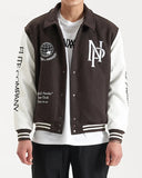 NENA & PASADENA Mens Facade Varsity Jacket - After Dark, MENS JACKETS, NENA PASADENA, Elwood 101