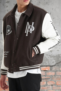 NENA & PASADENA Mens Facade Varsity Jacket - After Dark, MENS JACKETS, NENA PASADENA, Elwood 101