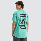 NENA & PASADENA Mens Scripted Cape Back Tee Shirt - Pigment Mint Green, MENS TEE SHIRTS, NENA PASADENA, Elwood 101