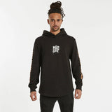 NENA & PASADENA Mens Sphere Hooded Dual Curved Hem Hooded Sweater - Jet Black, MENS HOODIES, NENA PASADENA, Elwood 101