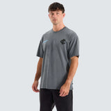 NENA & PASADENA  AFL Mens Carlton Blues AFL Box Fit Tee - Pigment Charcoal, MENS TEE SHIRTS, NENA PASADENA, Elwood 101