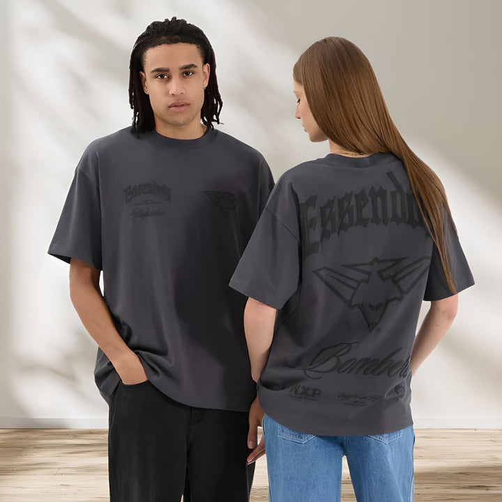 NENA & PASADENA  AFL Mens Essendon Bombers Raptor Tee Shirt - Asphalt, MENS TEE SHIRTS, NENA PASADENA, Elwood 101