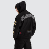 NENA & PASADENA  AFL Mens Collingwood Magpies Box Fit Hoodie - Jet Black, MENS HOODIES, NENA PASADENA, Elwood 101