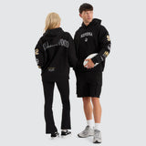 NENA & PASADENA  AFL Mens Collingwood Magpies Box Fit Hoodie - Jet Black, MENS HOODIES, NENA PASADENA, Elwood 101