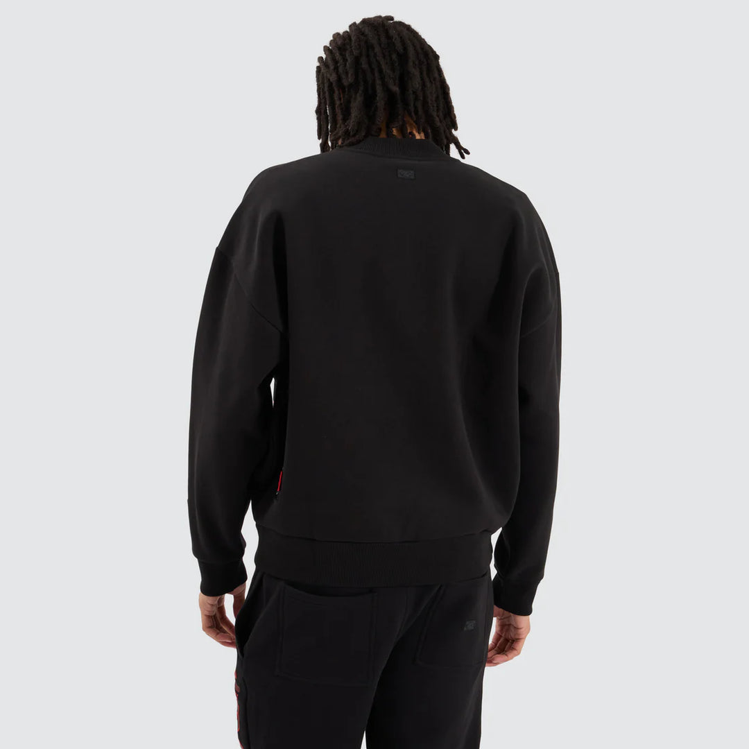 NENA & PASADENA  AFL Mens Essendon Bombers Box Fit Sweater - Jet Black, MENS KNITS & SWEATERS, NENA PASADENA, Elwood 101