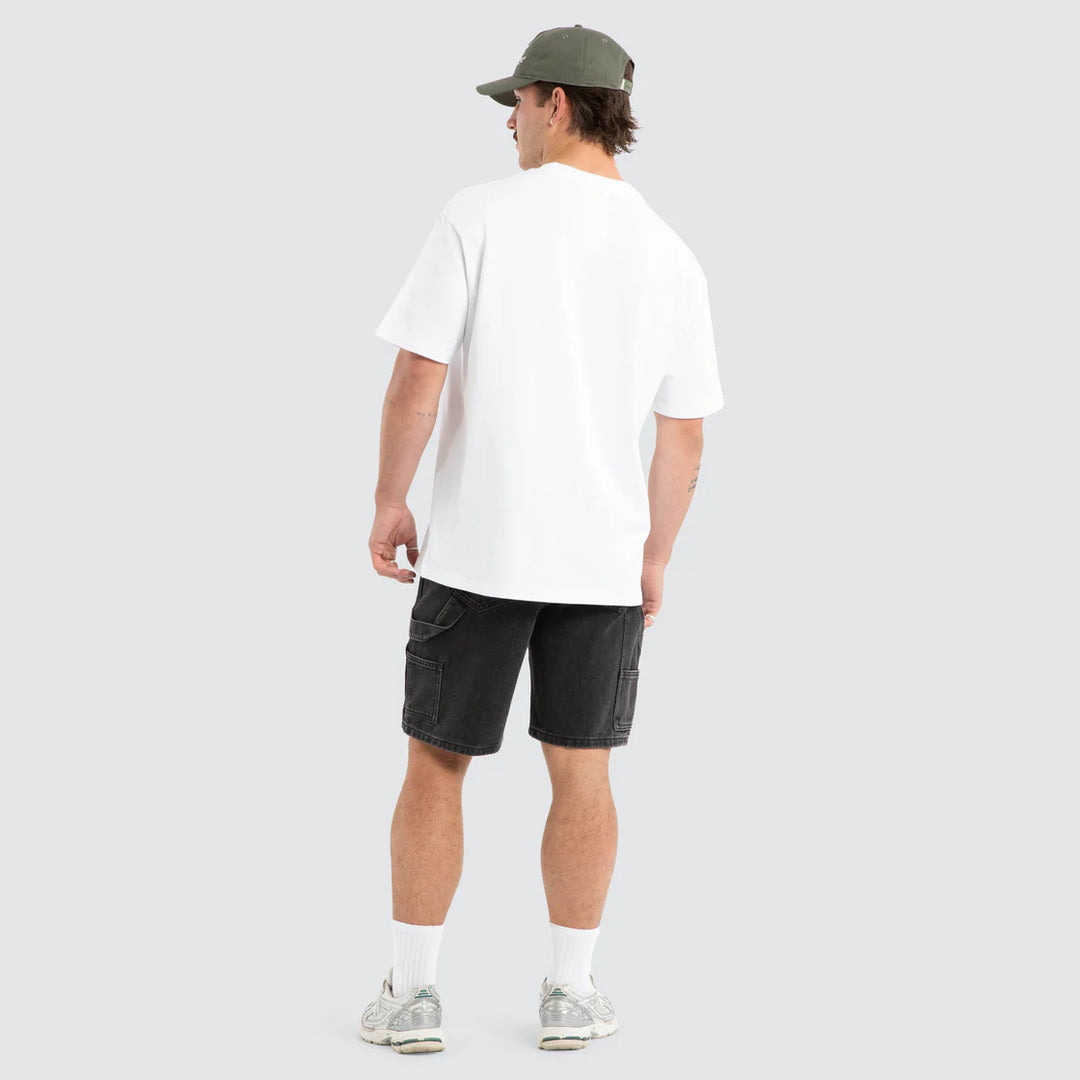 NENA PASADENA Mens Buffer Box Fit Tee in White
