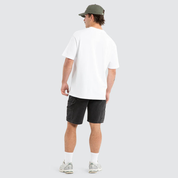 NENA PASADENA Mens Buffer Box Fit Tee in White