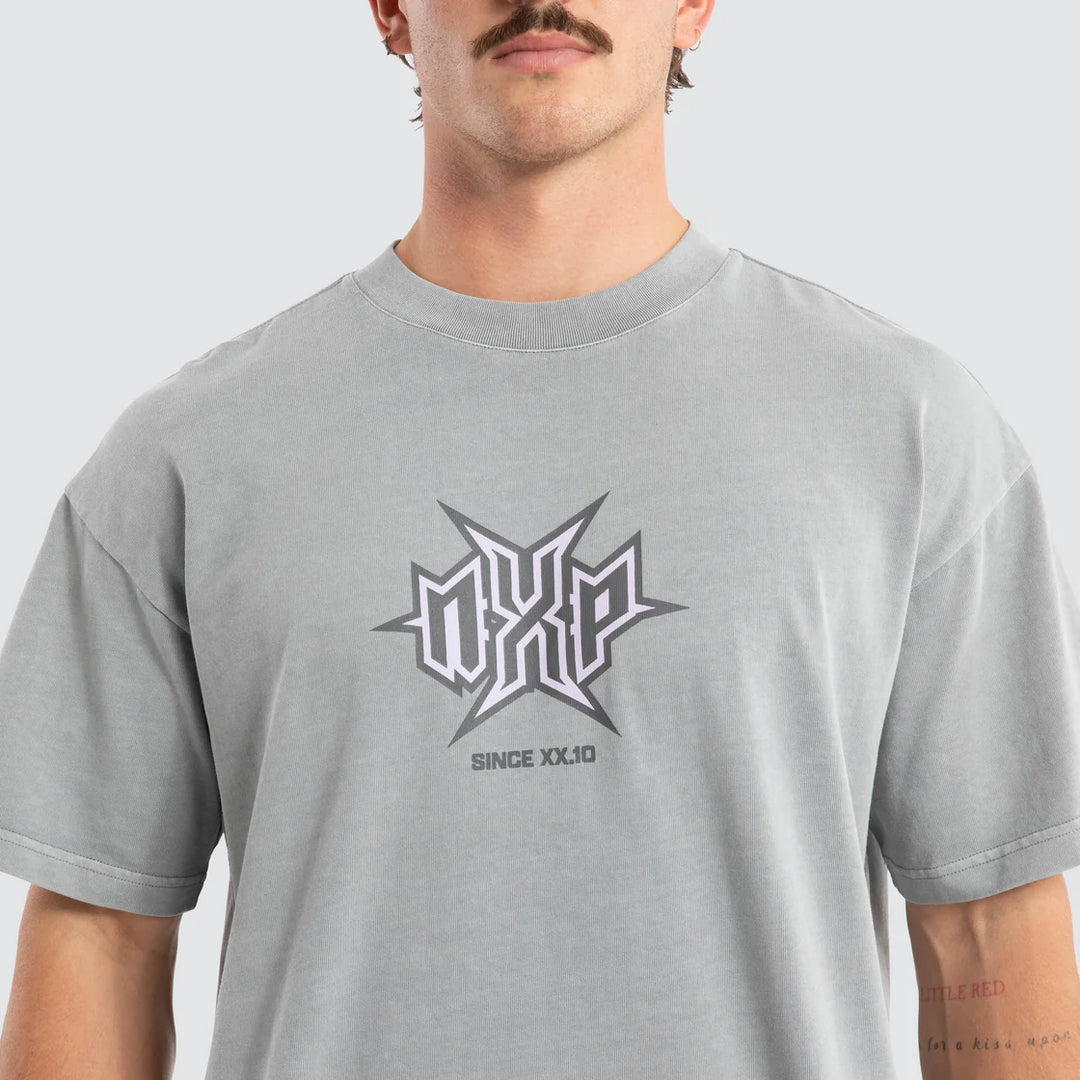NENA & PASADENA Mens Civil Raptor Tee in Pigment Ultimate Grey