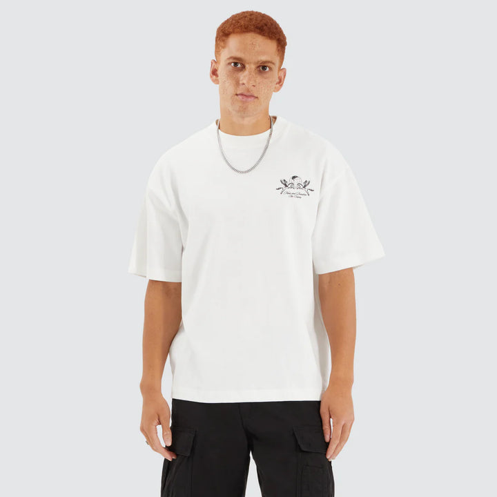NENA & PASADENA Mens Company Street Tee Shirt - Natural White, MENS TEE SHIRTS, NENA PASADENA, Elwood 101