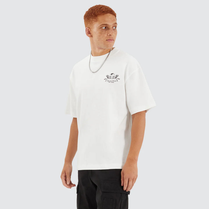 NENA & PASADENA Mens Company Street Tee Shirt - Natural White, MENS TEE SHIRTS, NENA PASADENA, Elwood 101