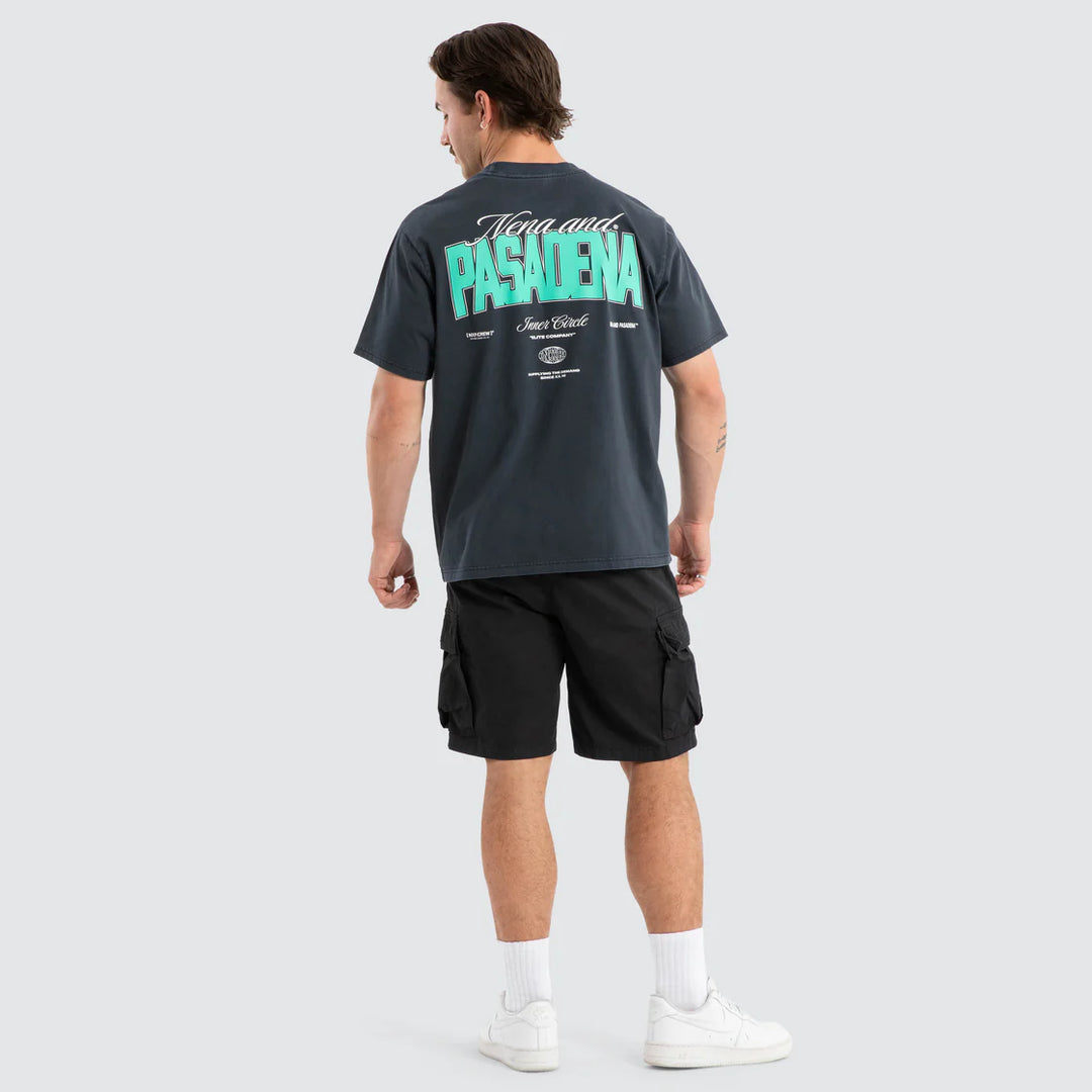 NENA & PASADENA Mens Distance Classic Tee in Pigment Vulcan