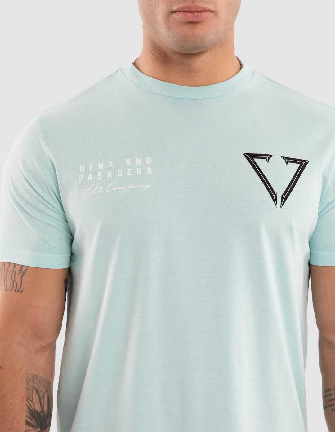 NENA & PASADENA Mens Eidolon Dual Curved Tee in Pigment Blue Tint, MENS TEE SHIRTS, NENA PASADENA, Elwood 101