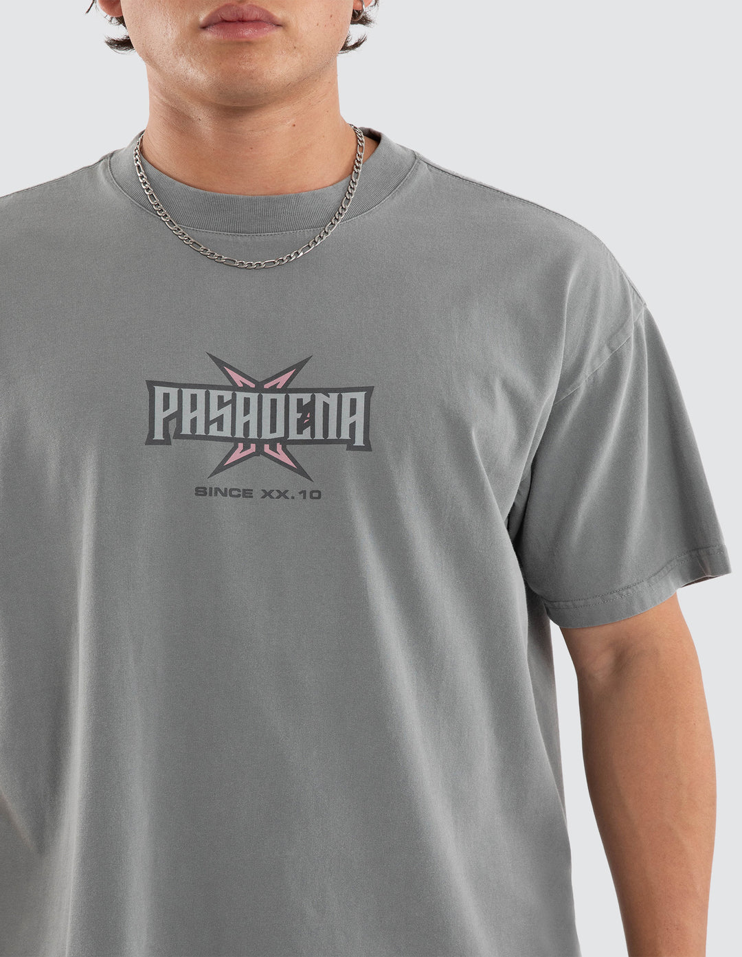 NENA & PASADENA Mens Duskmauve Raptor Tee in Pigment Ultimate Grey