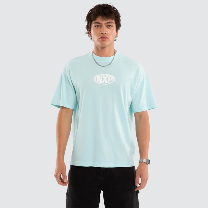 NENA & PASADENA Mens Palladium Raptor Tee in Clearwater Pale Blue