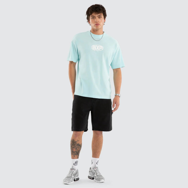NENA & PASADENA Mens Palladium Raptor Tee in Clearwater Pale Blue