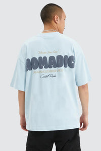 NOMADIC PARADISE Mens Radio Street Tee Baby Blue, MENS TEE SHIRTS, NOMADIC PARADISE, Elwood 101