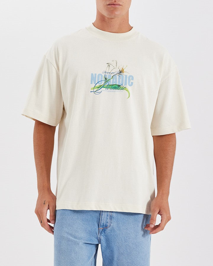 NOMADIC PARADISE Mens Lily Street Tee - Tofu, MENS TEE SHIRTS, NOMADIC PARADISE, Elwood 101