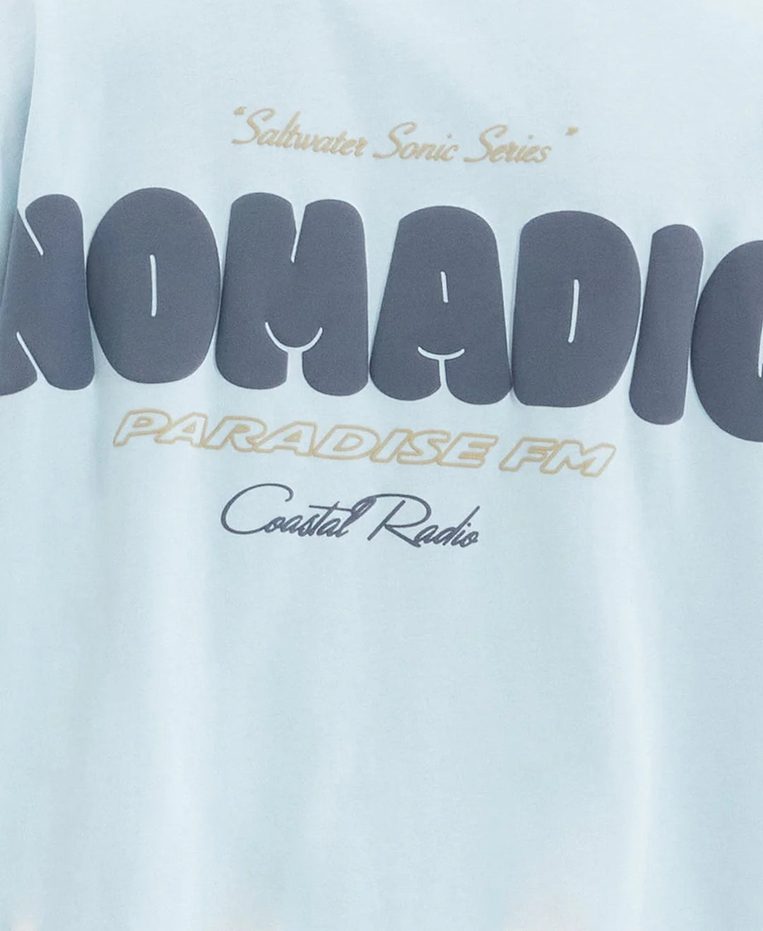 NOMADIC PARADISE Mens Radio Street Tee Baby Blue, MENS TEE SHIRTS, NOMADIC PARADISE, Elwood 101