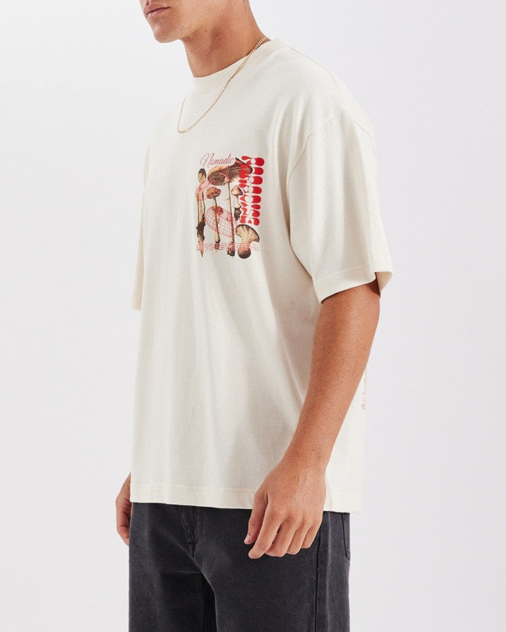 NOMADIC PARADISE Mens Trip Street Tee Shirt - Unbleached, MENS TEE SHIRTS, NOMADIC PARADISE, Elwood 101