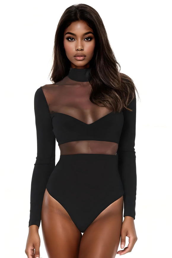 NOOKIE Womens Hypnotise Mesh Bodysuit - Black