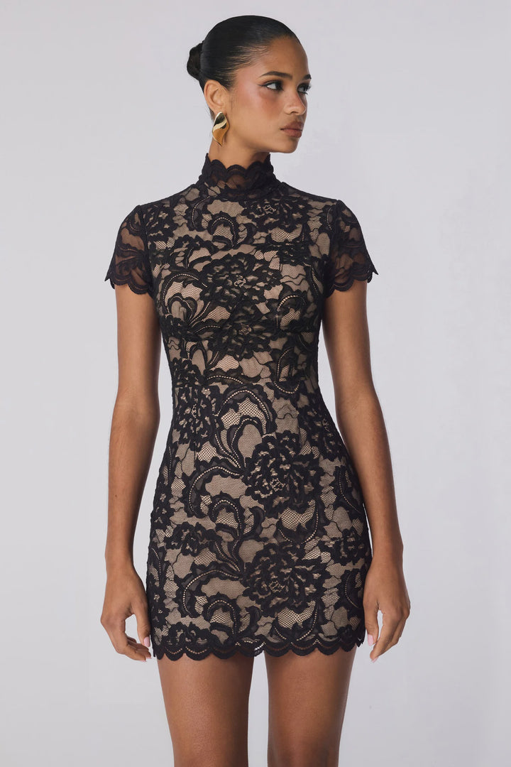 NOOKIE Womens Alessia High Neck Mini in Black