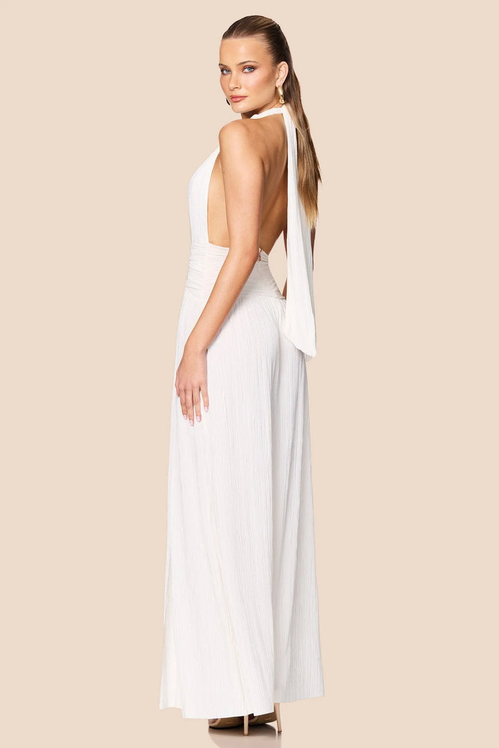 NOOKIE Womens Desiree Halter Gown in White