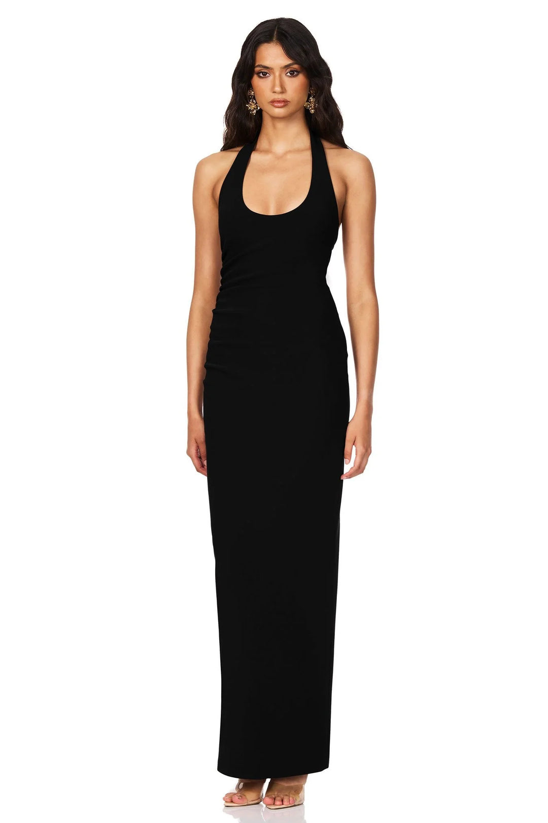 NOOKIE Womens Natalia Halter Maxi in Black