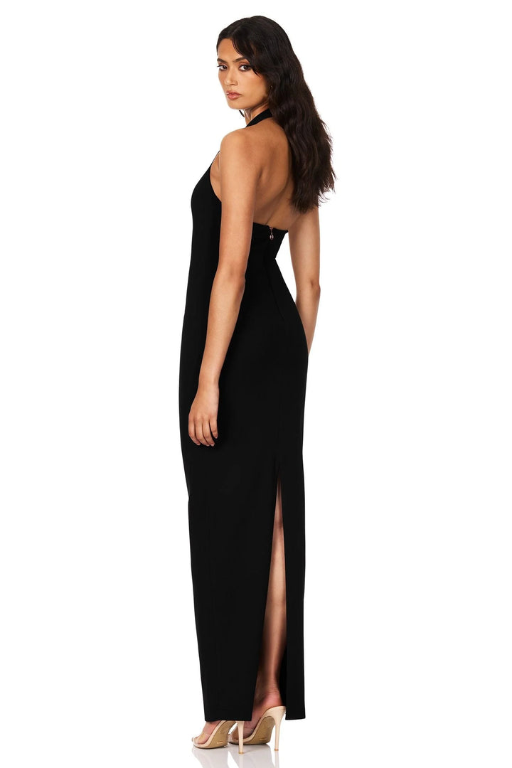 NOOKIE Womens Natalia Halter Maxi in Black