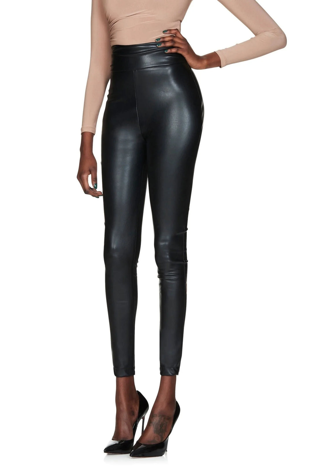 NOOKIE Womens Viktoria Faux Leather Pants Black Matte, WOMENS PANTS, NOOKIE, Elwood 101