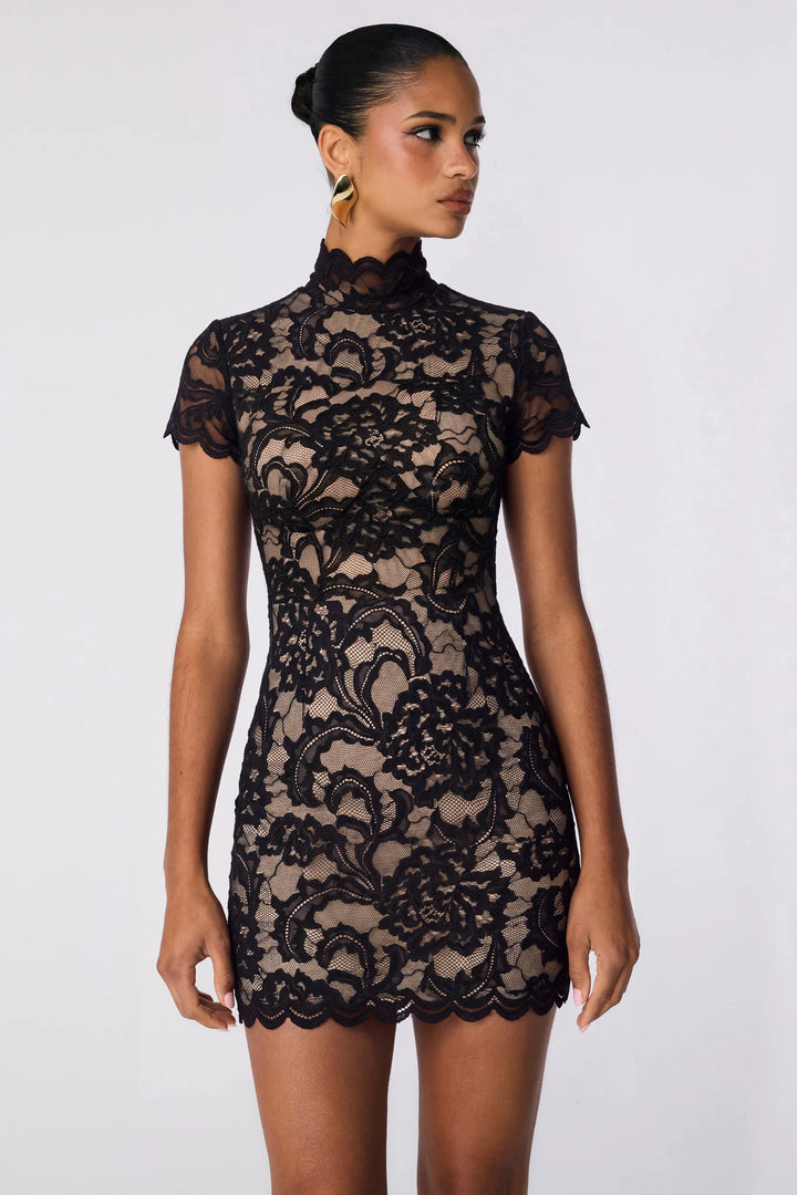 NOOKIE Womens Alessia High Neck Mini in Black