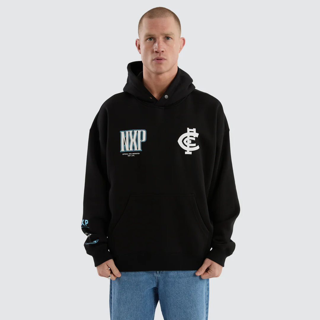 NXP x AFL Carlton Blues Fighter Hoodie Jet Black, MENS HOODIES, NENA PASADENA, Elwood 101