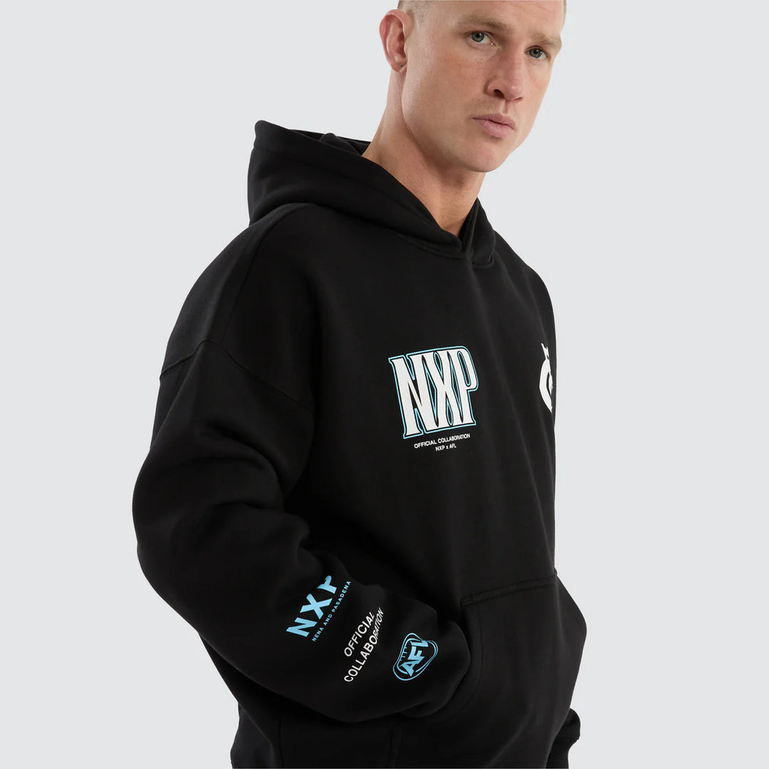 NXP x AFL Carlton Blues Fighter Hoodie Jet Black, MENS HOODIES, NENA PASADENA, Elwood 101