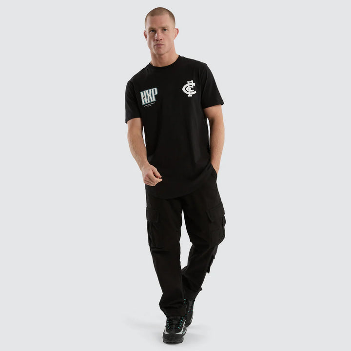 NXP x AFL Carlton Blues Legend Tee Jet Black, MENS TEE SHIRTS, NENA PASADENA, Elwood 101