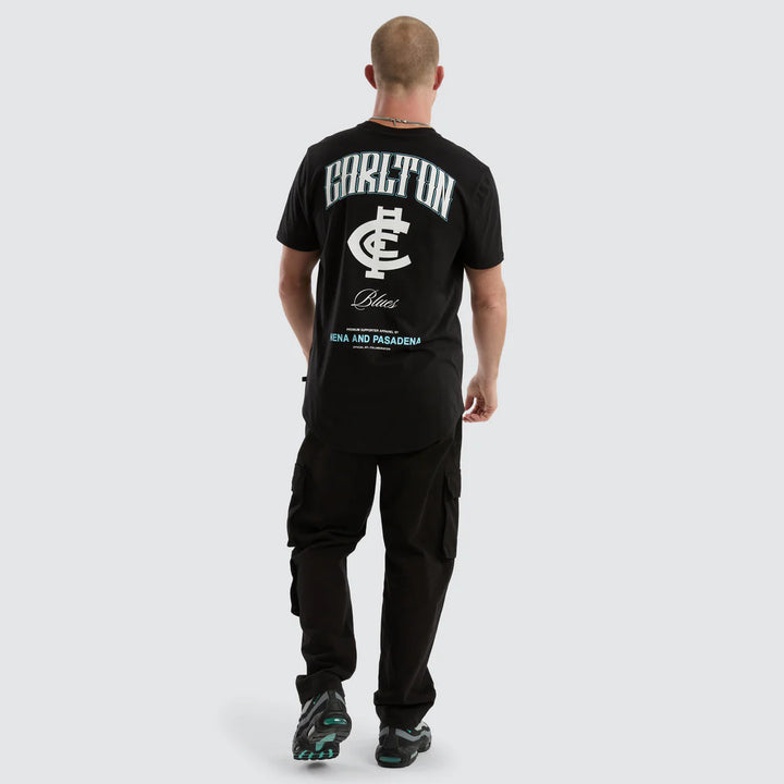 NXP x AFL Carlton Blues Legend Tee Jet Black, MENS TEE SHIRTS, NENA PASADENA, Elwood 101
