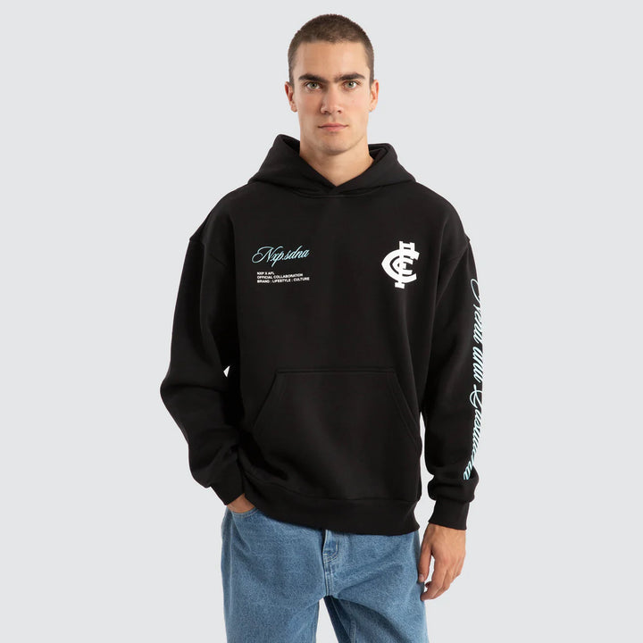 NXP x AFL Carlton Blues Season Hoodie - Jet Black, MENS HOODIES, NENA PASADENA, Elwood 101