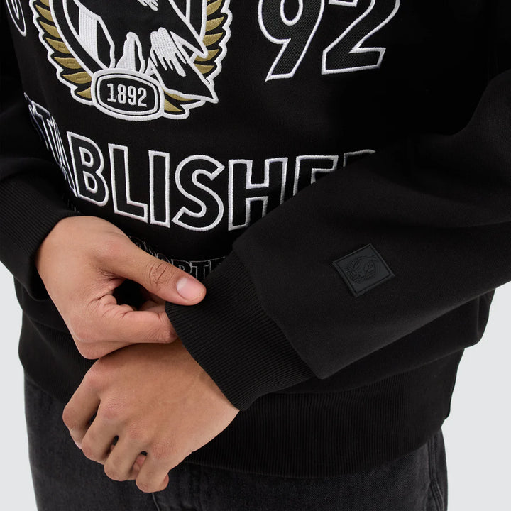 NXP x AFL Collingwood Magpies Box Fit Sweater - Jet Black, MENS KNITS & SWEATERS, NENA PASADENA, Elwood 101