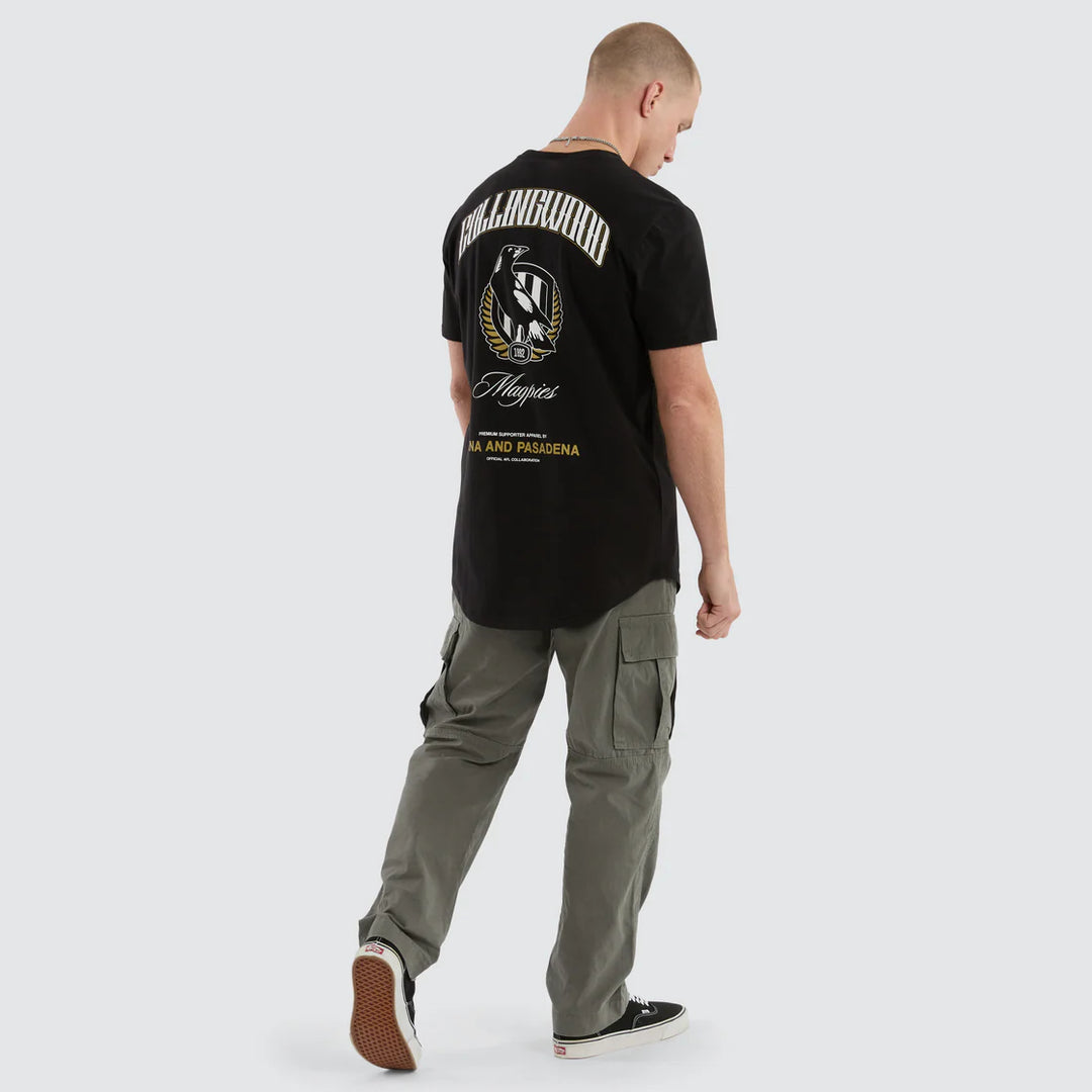 NXP x AFL Collingwood Magpies Legend Tee Jet Black, MENS TEE SHIRTS, NENA PASADENA, Elwood 101