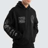 NXP x AFL Collingwood Magpies Mono Hoodie - Jet Black, MENS HOODIES, NENA PASADENA, Elwood 101