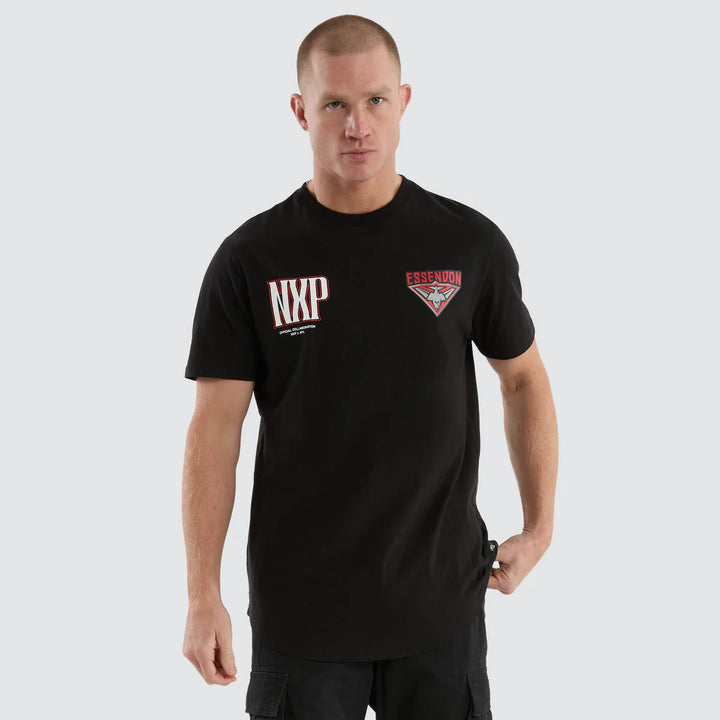 NXP x AFL Essendon Bombers Legend Tee Jet Black, MENS TEE SHIRTS, NENA PASADENA, Elwood 101