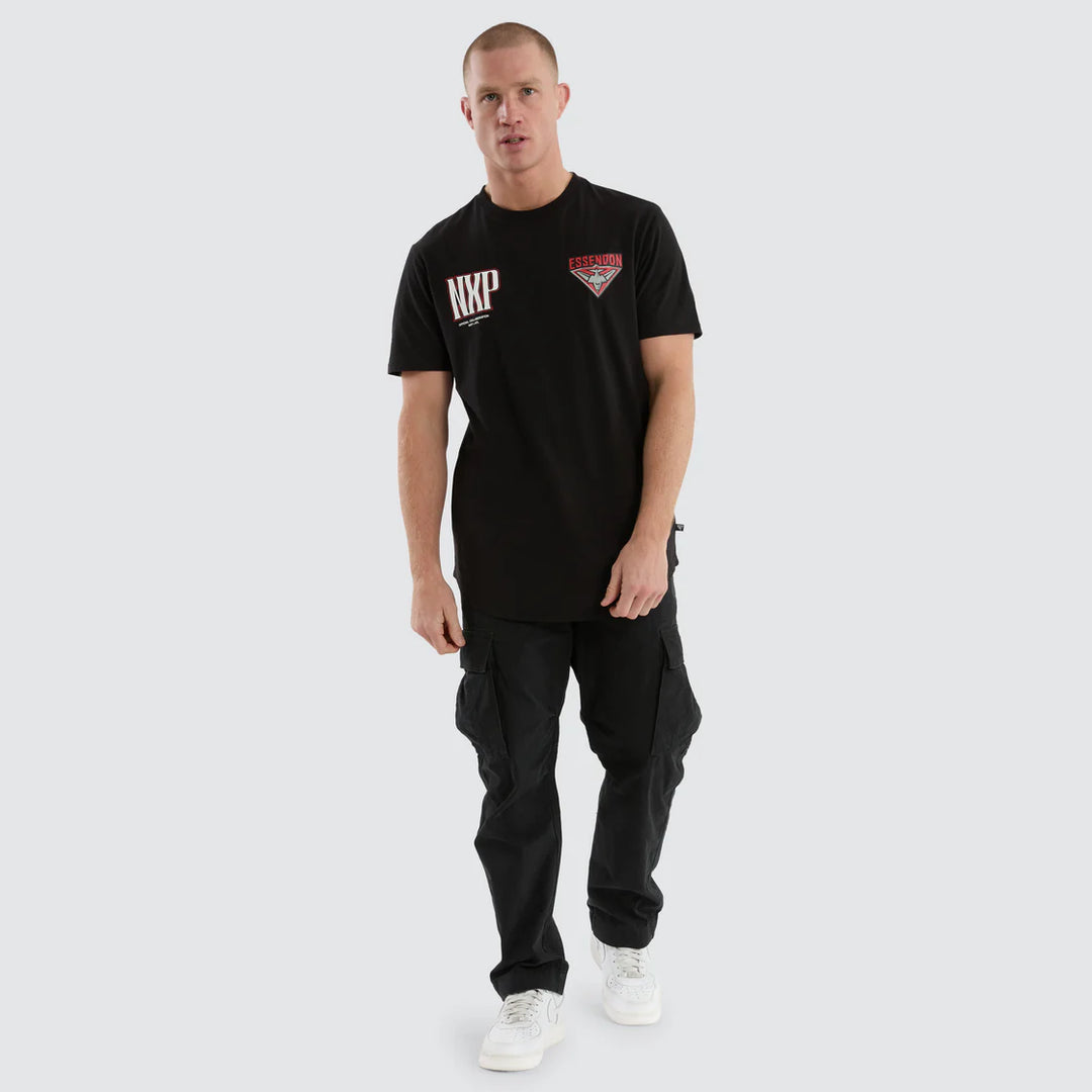 NXP x AFL Essendon Bombers Legend Tee Jet Black, MENS TEE SHIRTS, NENA PASADENA, Elwood 101