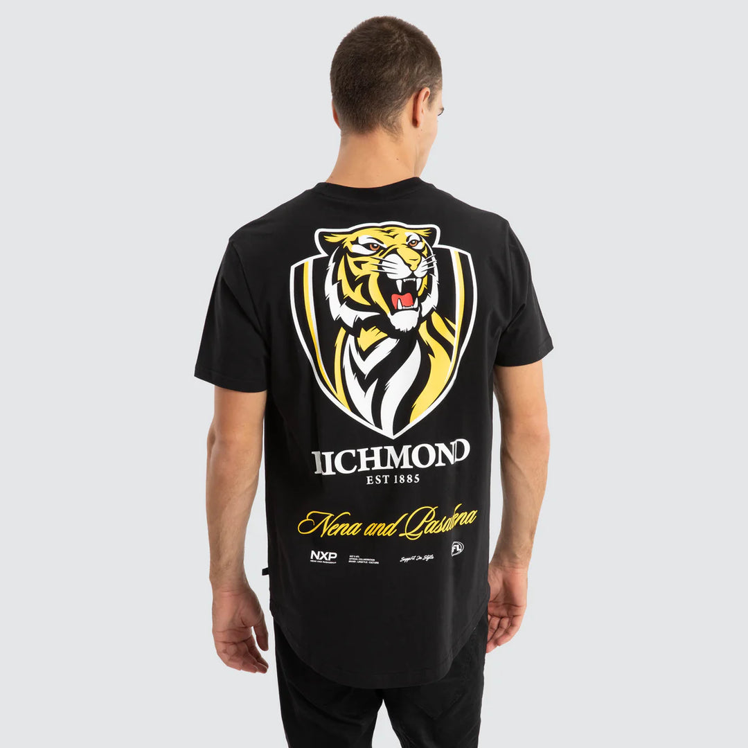 NXP x AFL Richmond Tigers Prime Tee - Jet Black, MENS TEE SHIRTS, NENA PASADENA, Elwood 101