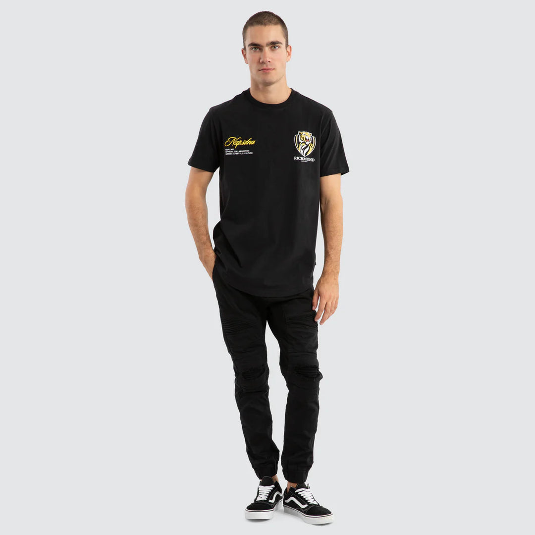 NXP x AFL Richmond Tigers Prime Tee - Jet Black, MENS TEE SHIRTS, NENA PASADENA, Elwood 101