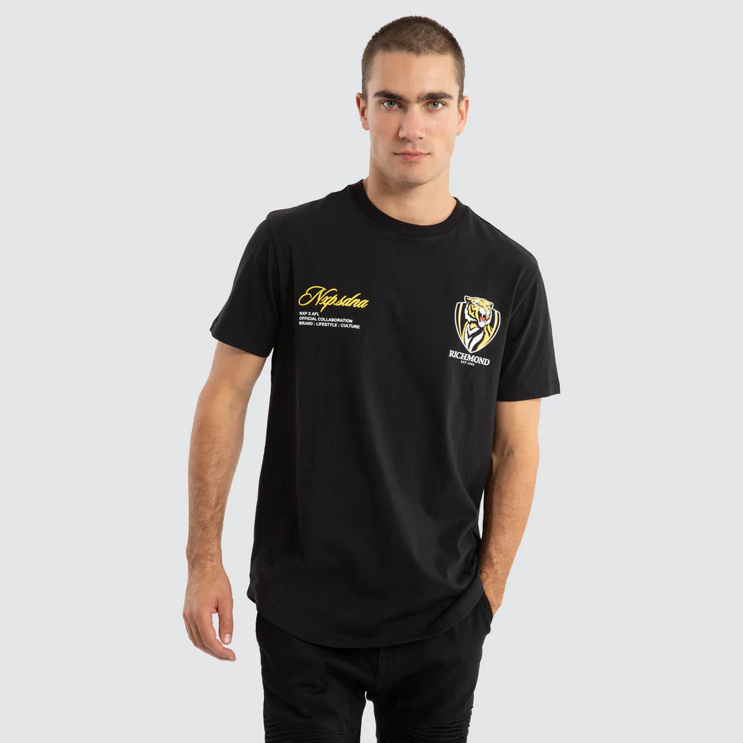 NXP x AFL Richmond Tigers Prime Tee - Jet Black, MENS TEE SHIRTS, NENA PASADENA, Elwood 101