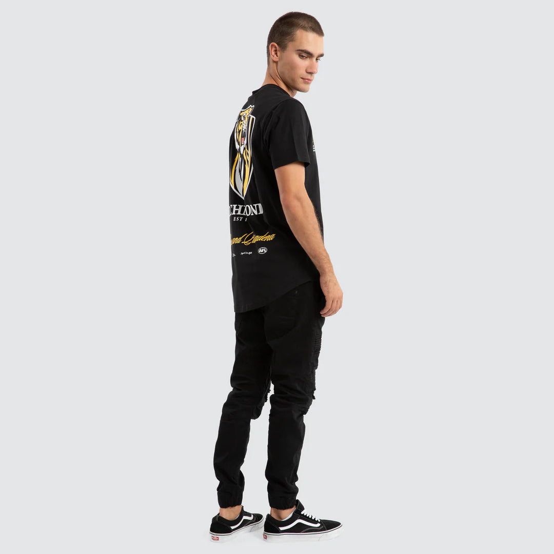 NXP x AFL Richmond Tigers Prime Tee - Jet Black, MENS TEE SHIRTS, NENA PASADENA, Elwood 101