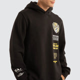 NXP x AFL Richmond Tigers Spine Hoodie - Jet Black, MENS HOODIES, NENA PASADENA, Elwood 101