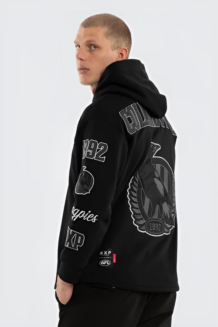 NXP x AFL Collingwood Magpies Simulation Hoodie in Jet Black, MENS HOODIES, NENA PASADENA, Elwood 101